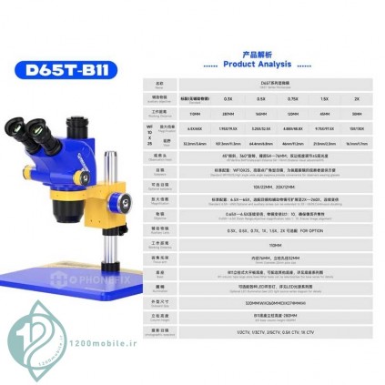 لوپ سه چشمی مکانیک Mechanic D65T-B11 2024